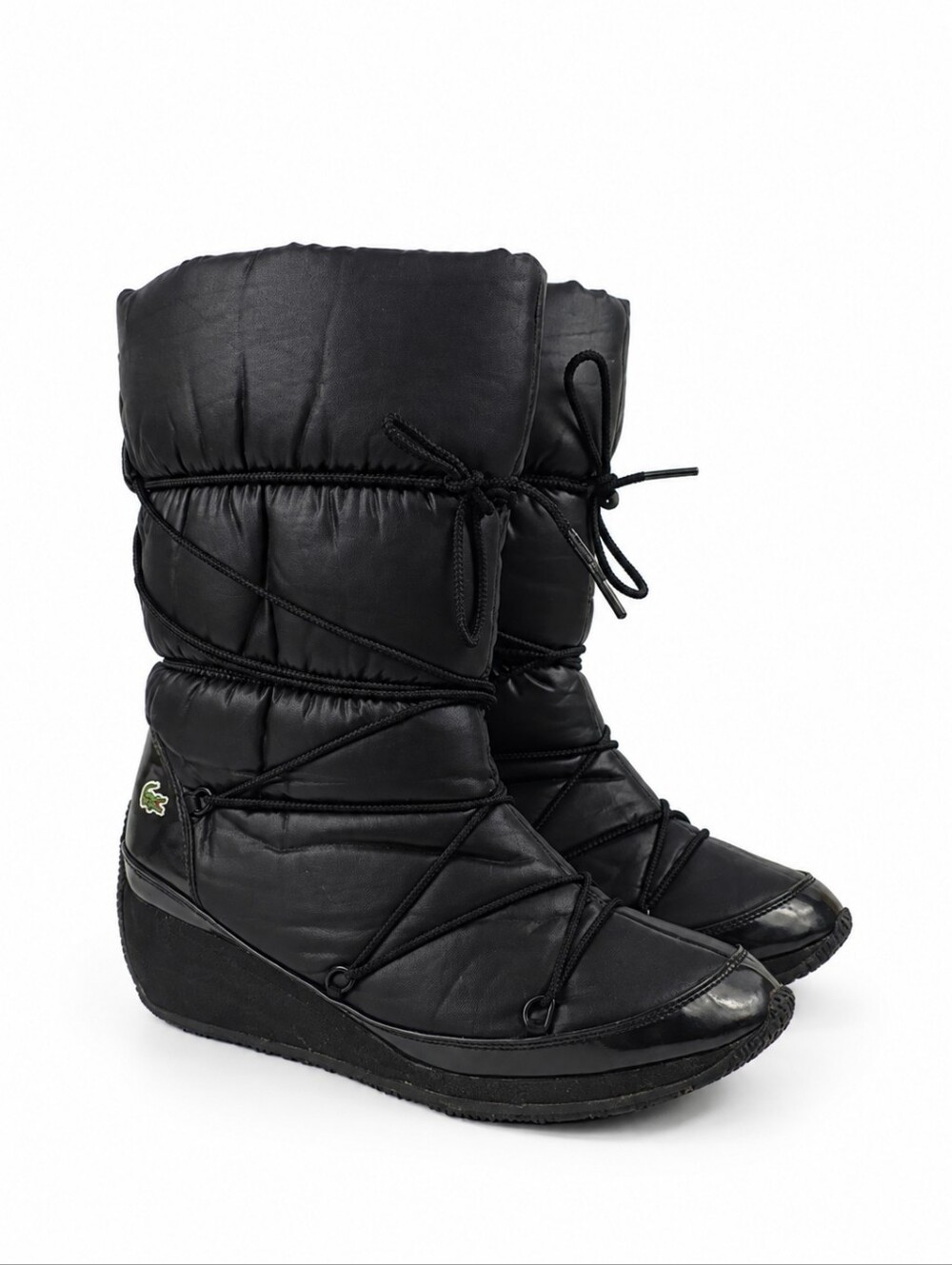 Lacoste Arbonne Ski Puffer Wedge Women's Snow Boots Size 9